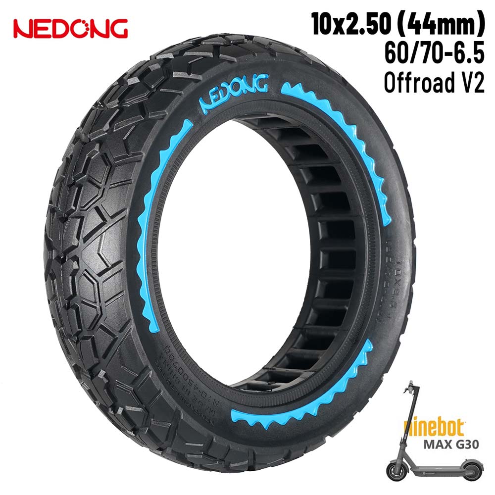 Rueda maciza azul 10x2,5-6,5 - Offroad (44MM) [Nedong]
