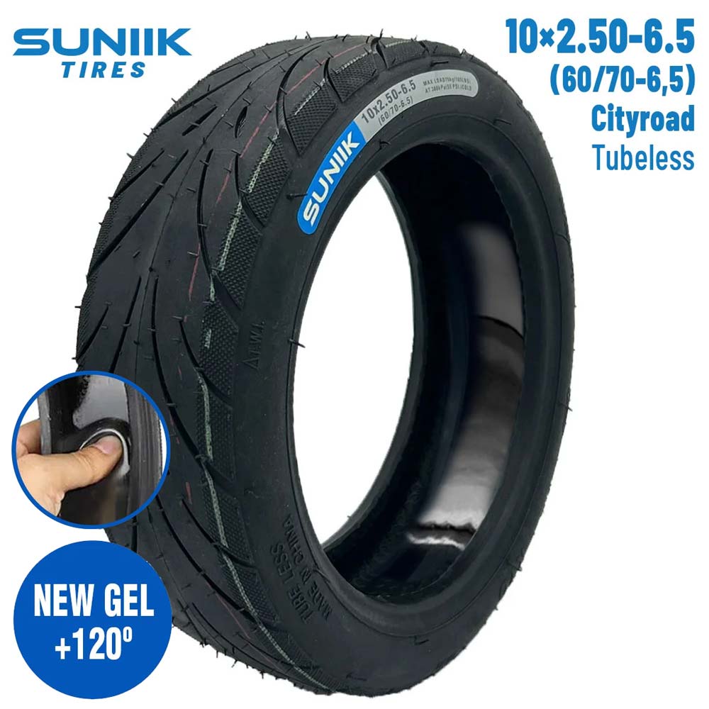 Neumático con gel antipinchazo 10x2,50-6,5 Cityroad [Suniik]
