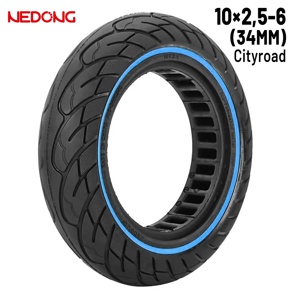 Rueda maciza 10x2,5-6 Azul (34MM)[Nedong]