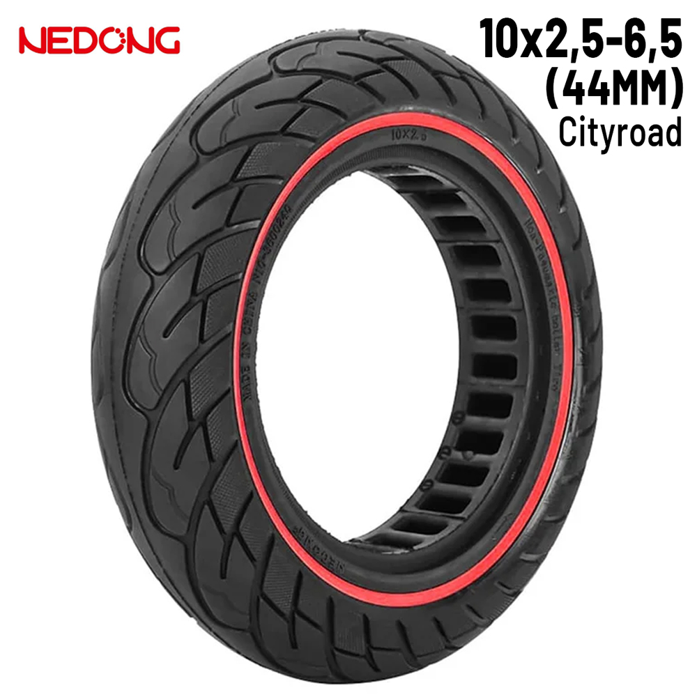 Rueda maciza 10x2,5-6,5 Rojo (44MM) [Nedong]