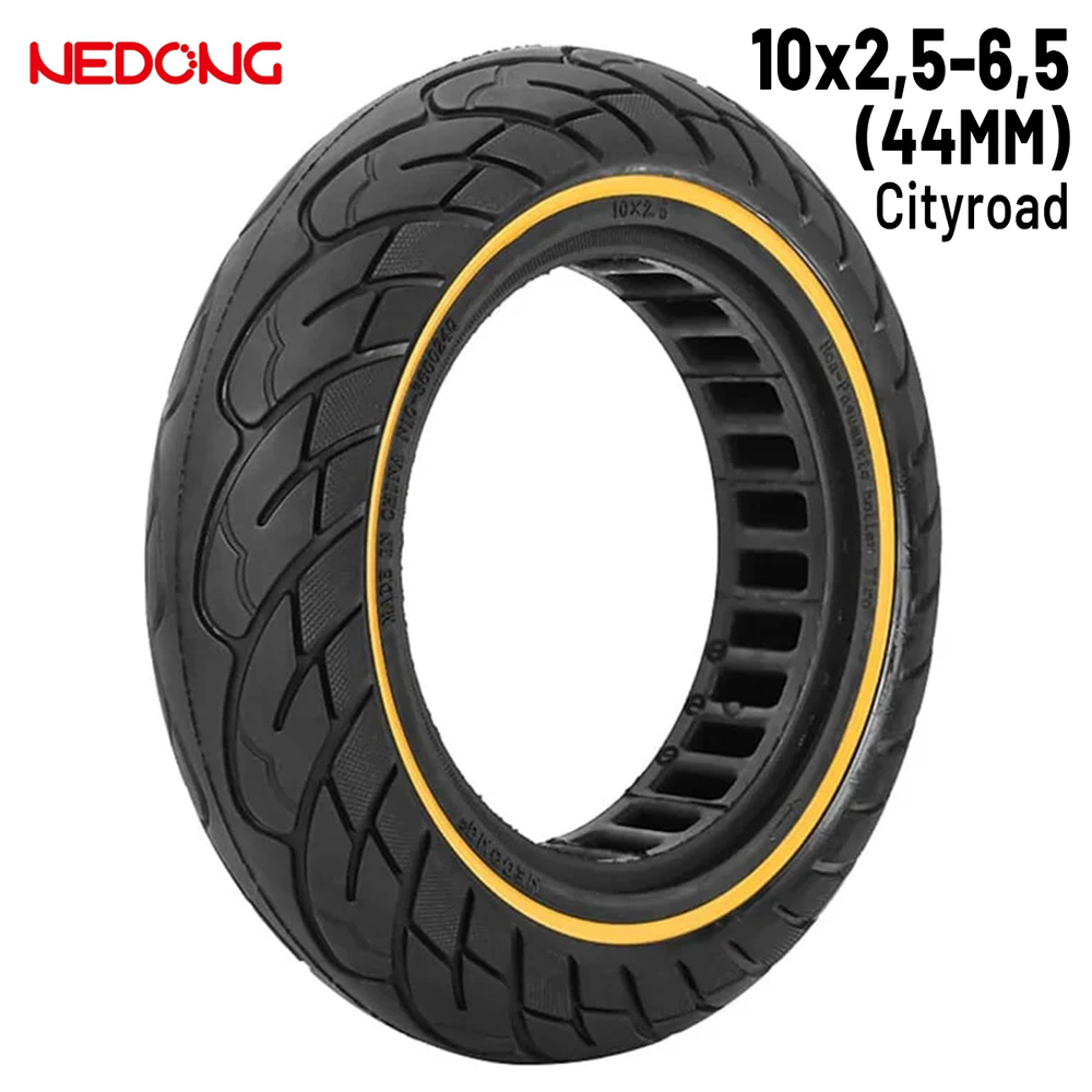 Rueda maciza 10x2,5-6,5 Amarilla (44MM) [Nedong]
