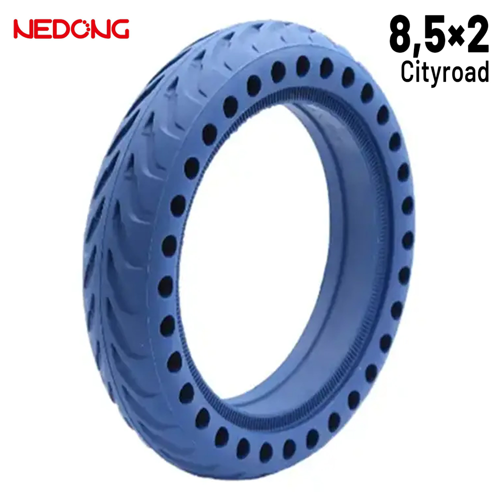 Rueda maciza 8,5x2 Agujereada AZUL Para Xiaomi [Nedong]