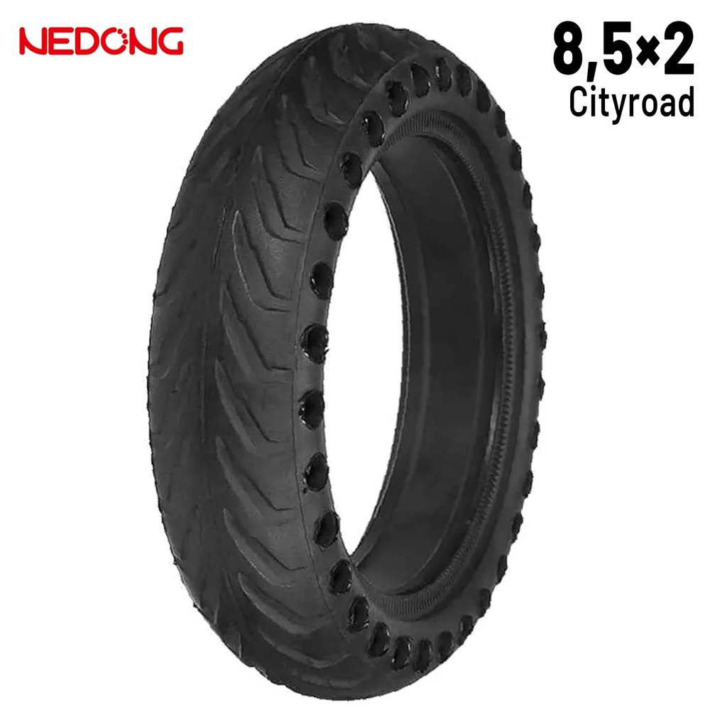 Rueda maciza 8,5x2 Agujereada NEGRA Para Xiaomi [Nedong]