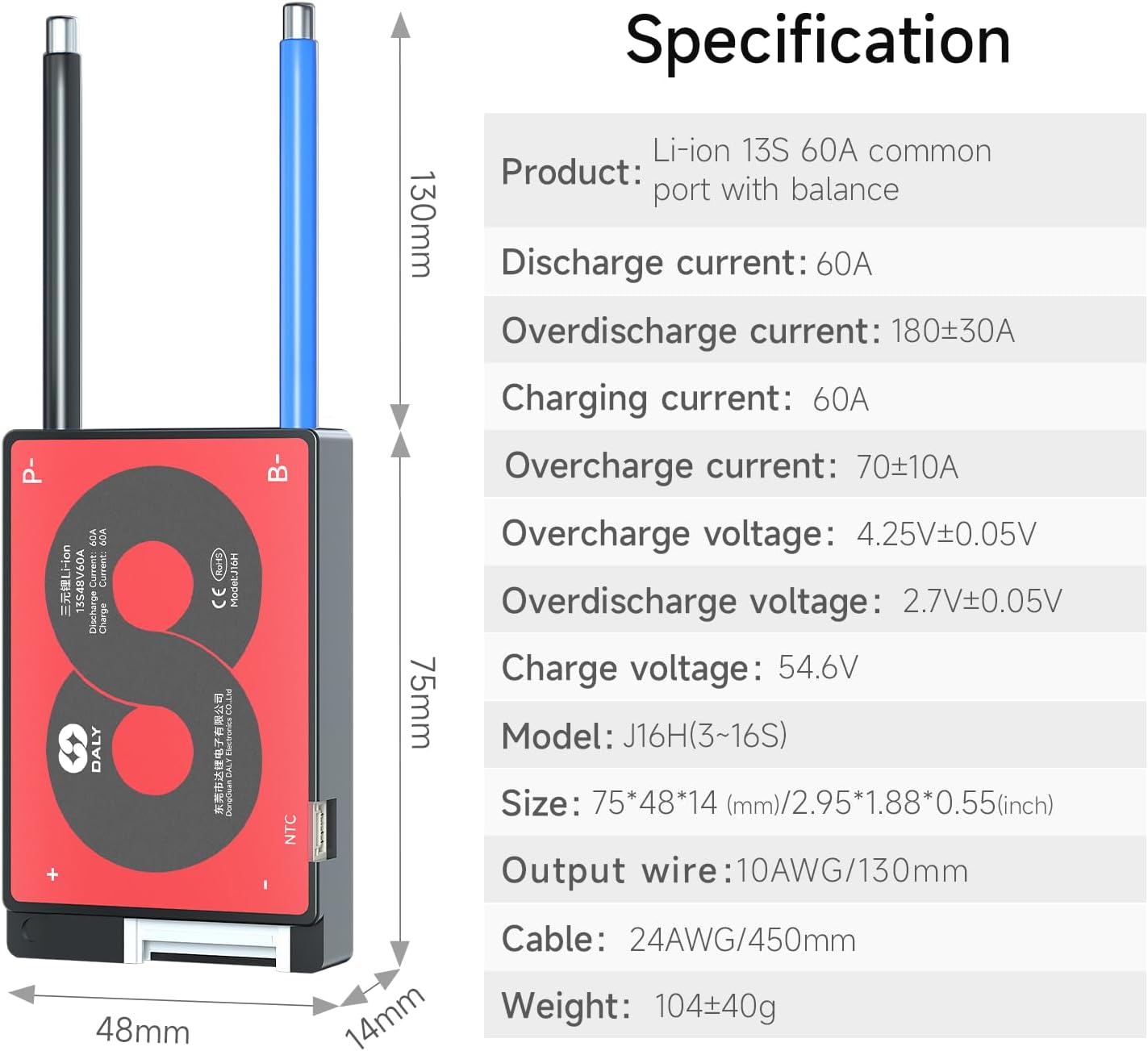 BMS 13S 48V 60A DALY - Nueva generación - Imagen 2
