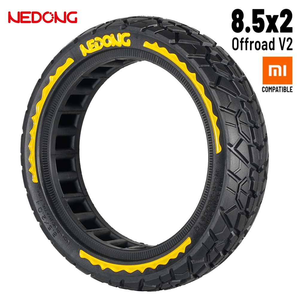 Rueda maciza amarilla ultraligera 8,5x2 (Versión offroad V2) [Nedong]