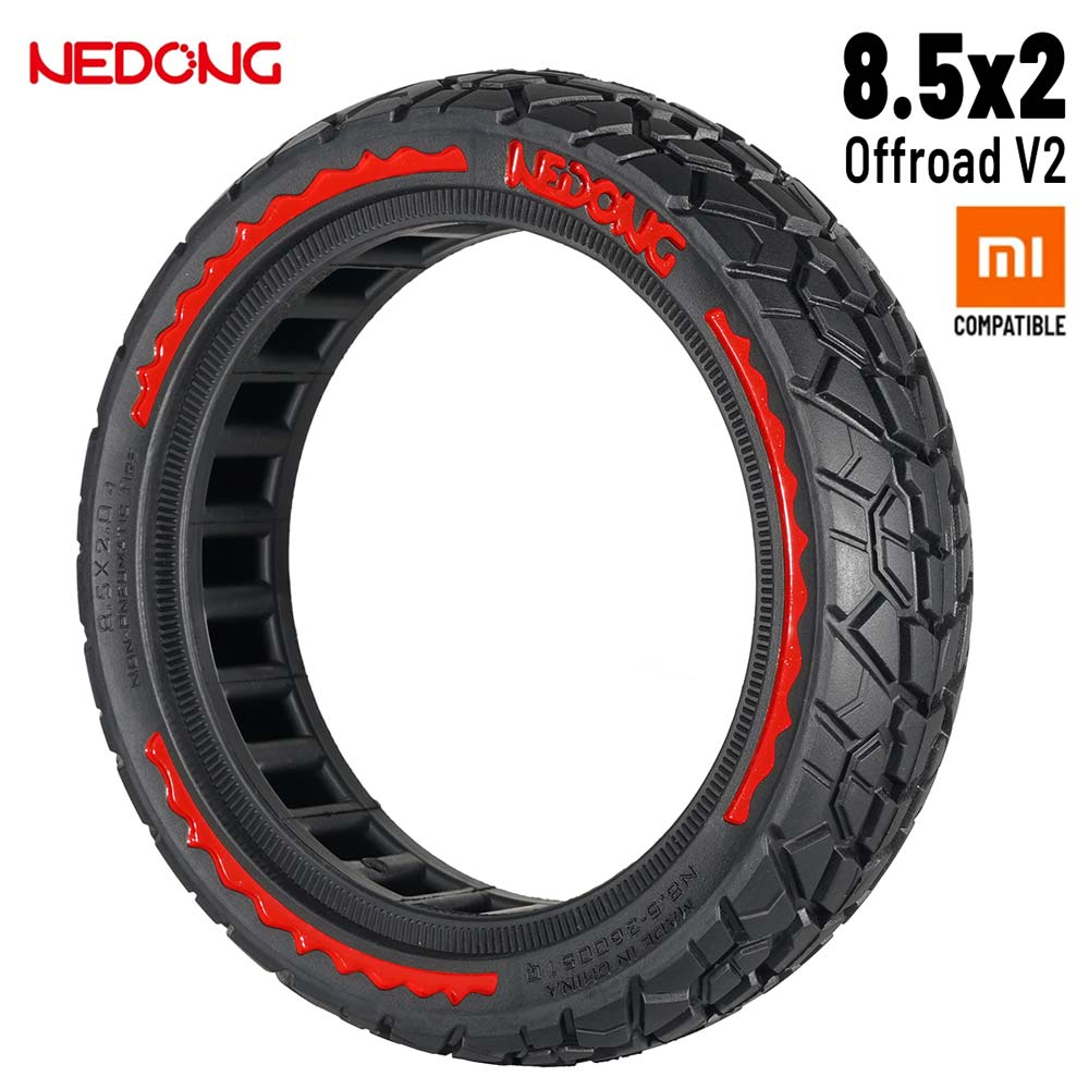 Rueda maciza roja ultraligera 8,5x2 (Versión offroad V2) [Nedong]