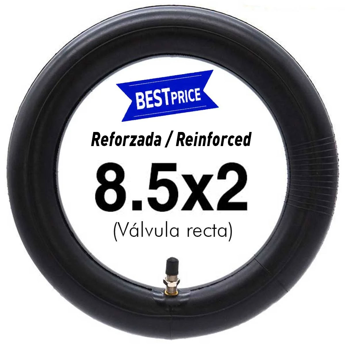 Cámara de aire 8,5x2 Reforzada (115 gramos) - Válvula recta