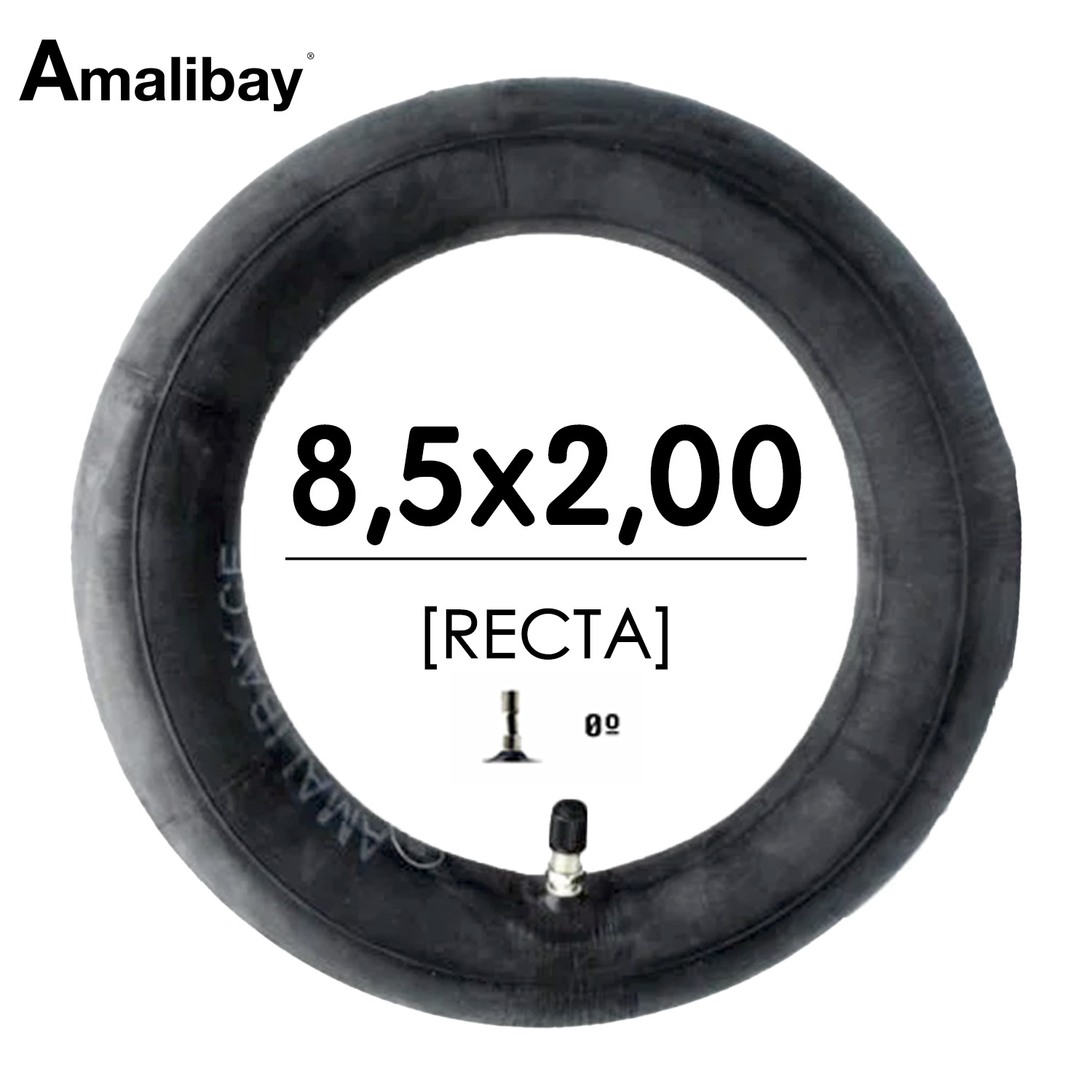 Cámara de aire 8,5x2 (válvula recta) Semireforzada - Premium [Amalibay]