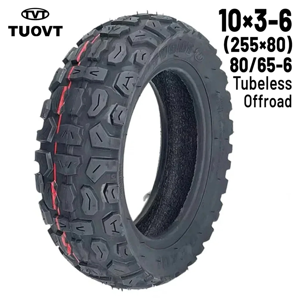 Rueda Cubierta offroad 10x3-6 (255x80) 80/65-6 Tubeless [Tuovt]
