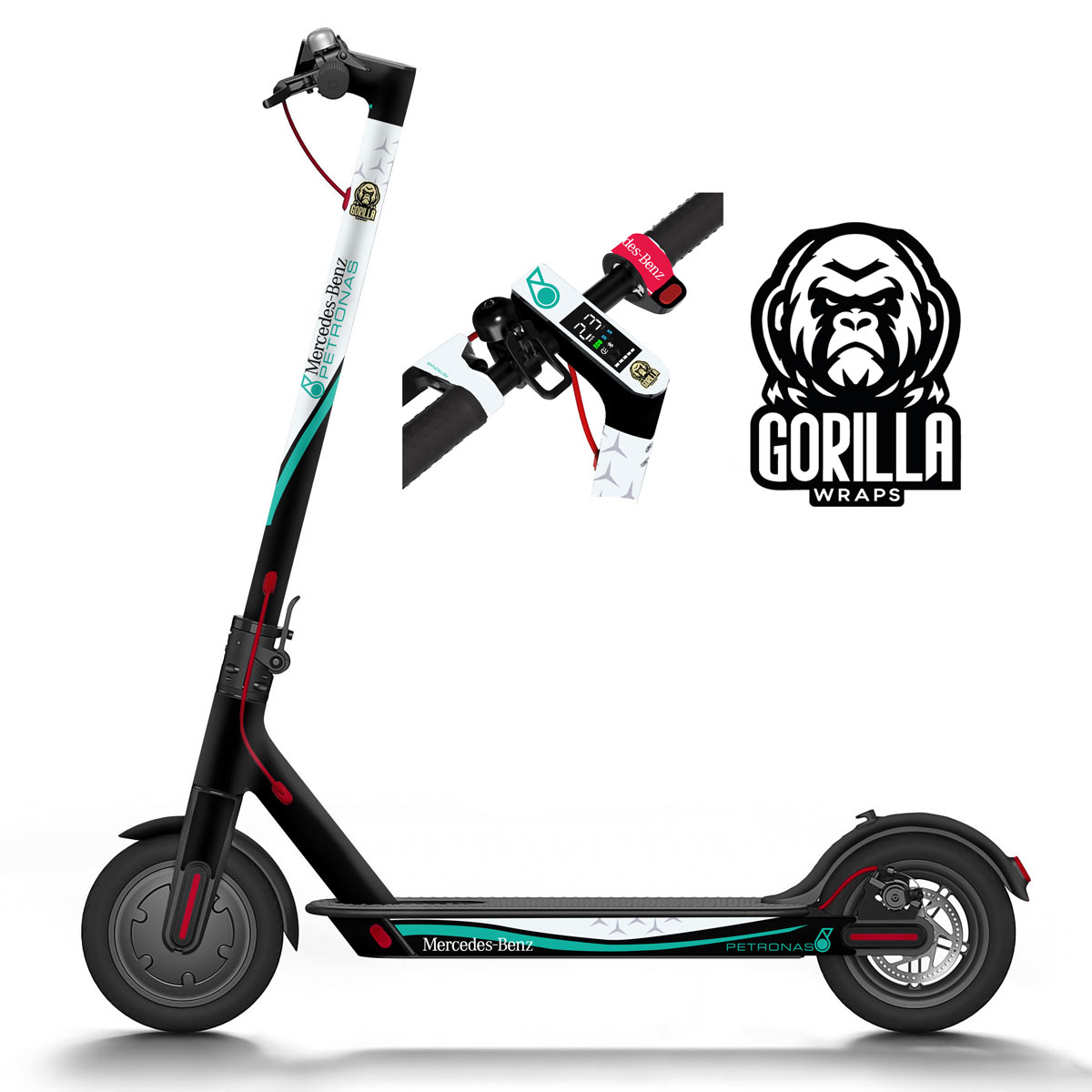 Vinilo para Xiaomi M365, 1S, PRO, PRO 2, MI3 - Petronas [Gorilla] - Básico