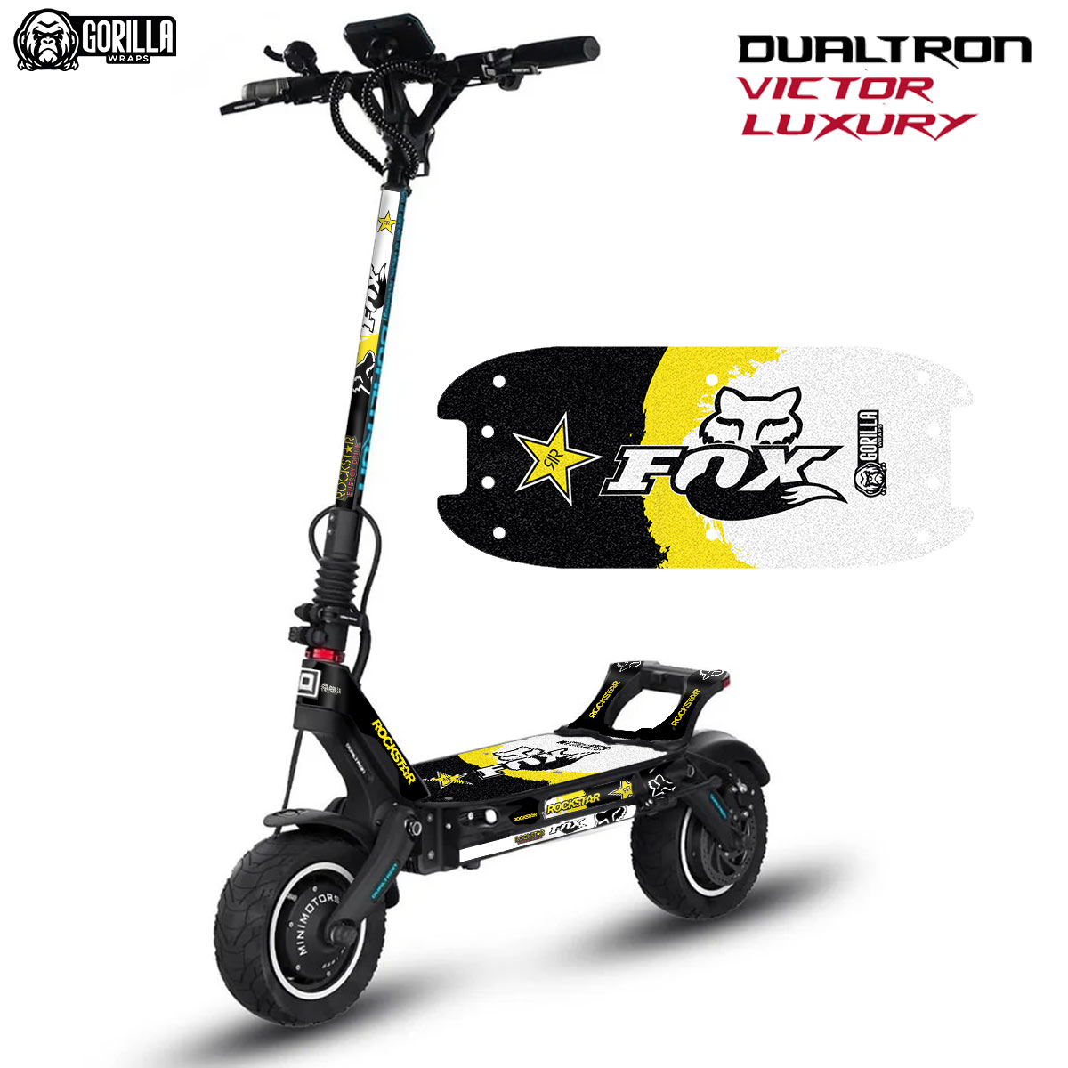 Vinilo con base antideslizante para Dualtron Victor Luxury - Fox&Rockstar [Gorilla]