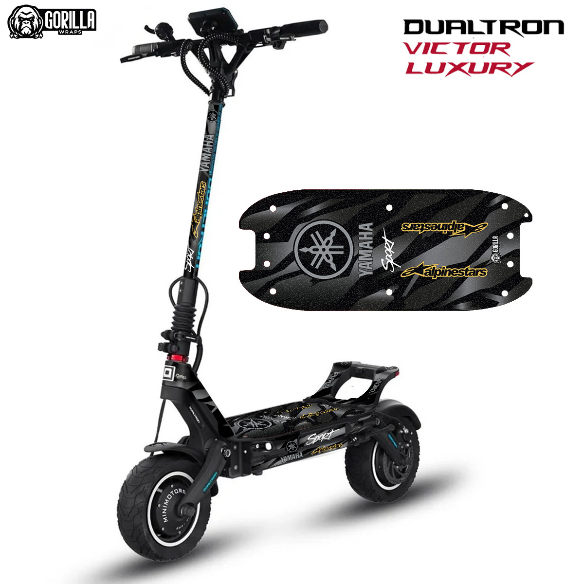 Vinilo con base antideslizante para Dualtron Victor Luxury - Yamaha&Alphine [Gorilla]