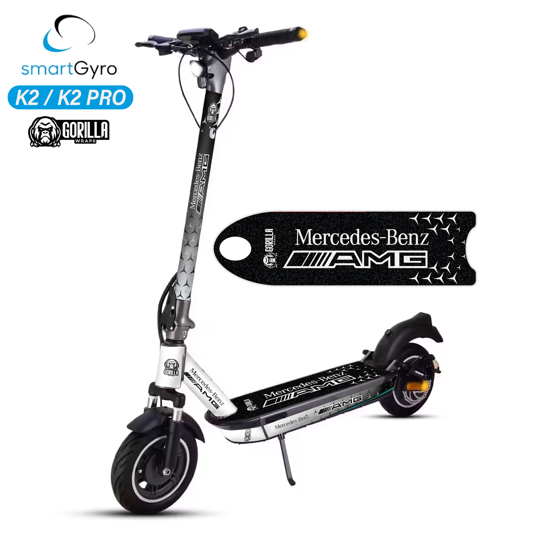 Vinilo con base antideslizante para Smartgyro K2 - Mercedes AMG [Gorilla]