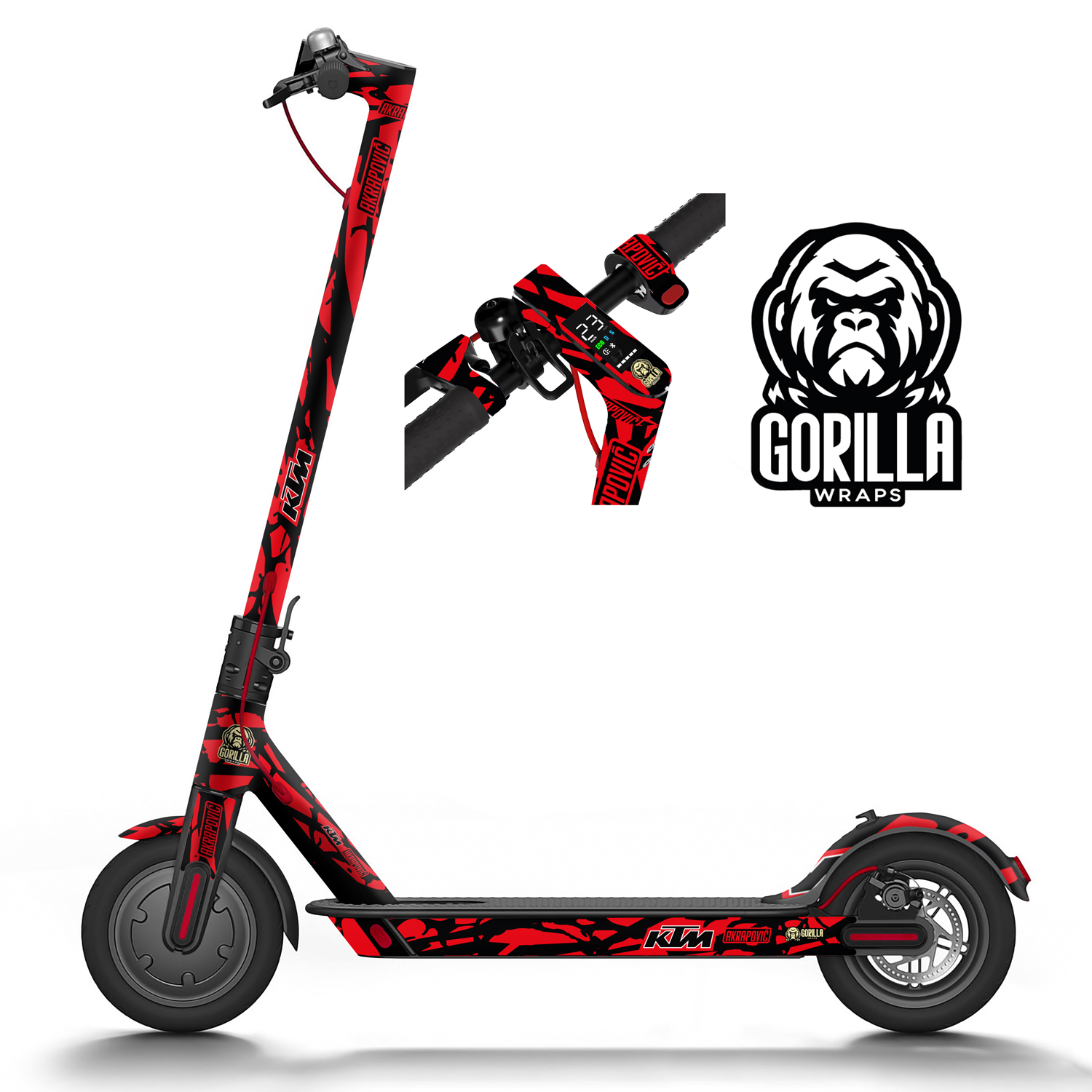 Vinilo para Xiaomi M365, 1S, PRO, PRO 2, MI3 - Rojo [Gorilla] - Completo
