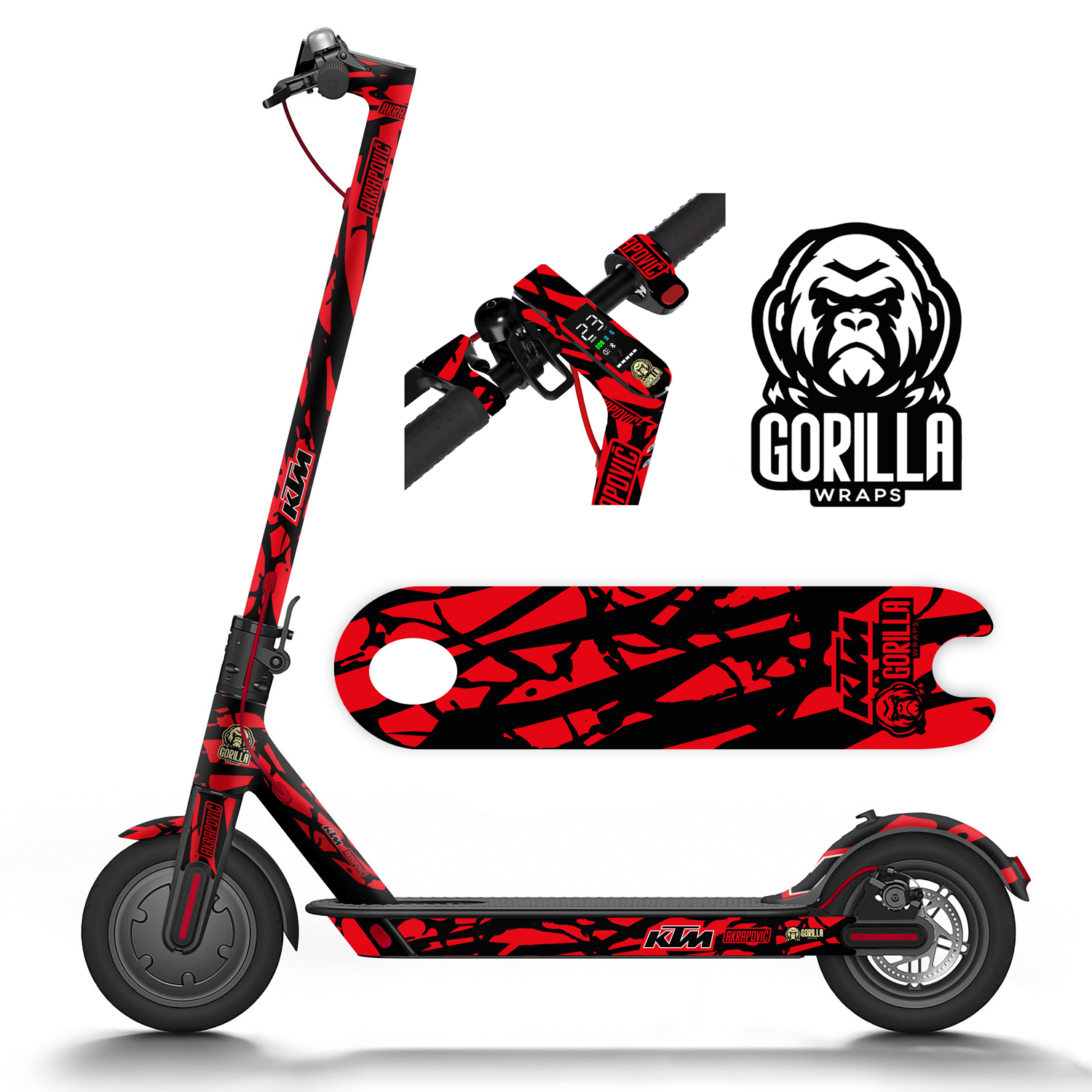 Vinilo para Xiaomi M365, 1S, PRO, PRO 2, MI3 - Rojo [Gorilla]