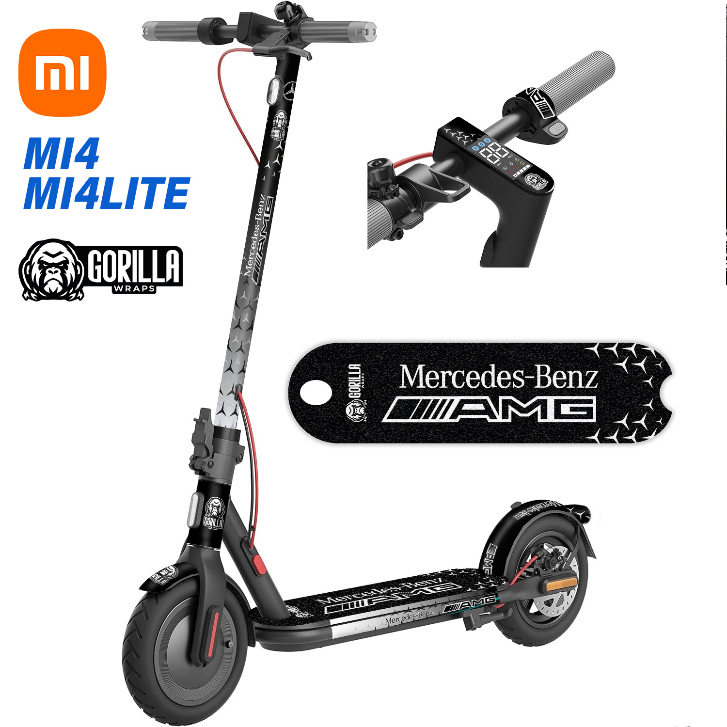 Vinilo con base antideslizante para Xiaomi MI4 / MI4 LITE - Mercedes AMG [Gorilla]