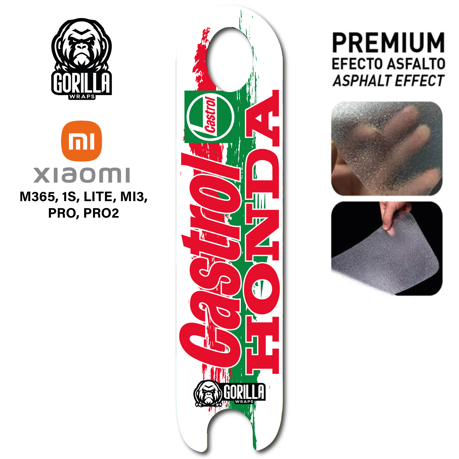 Base antideslizante para Xiaomi M365, 1S, PRO, PRO 2, MI3 - Castrol [Gorilla]