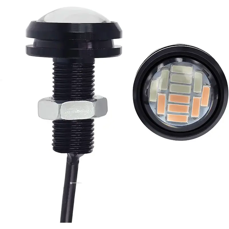 Luz Led ojo de Aguila (pack de 2 luces) Rojo-Amarillo (12 leds por luz)