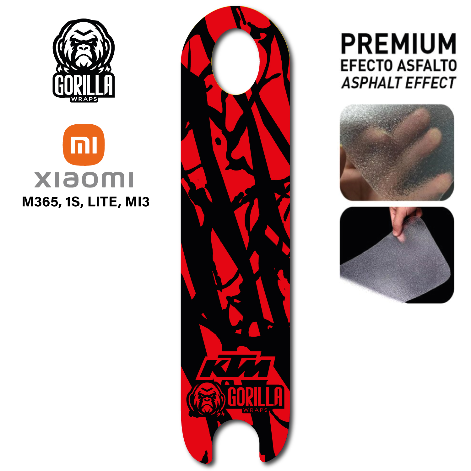Base antideslizante para Xiaomi M365, 1S, PRO, PRO 2, MI3 - Rojo [Gorilla] - Xiaomi 1S