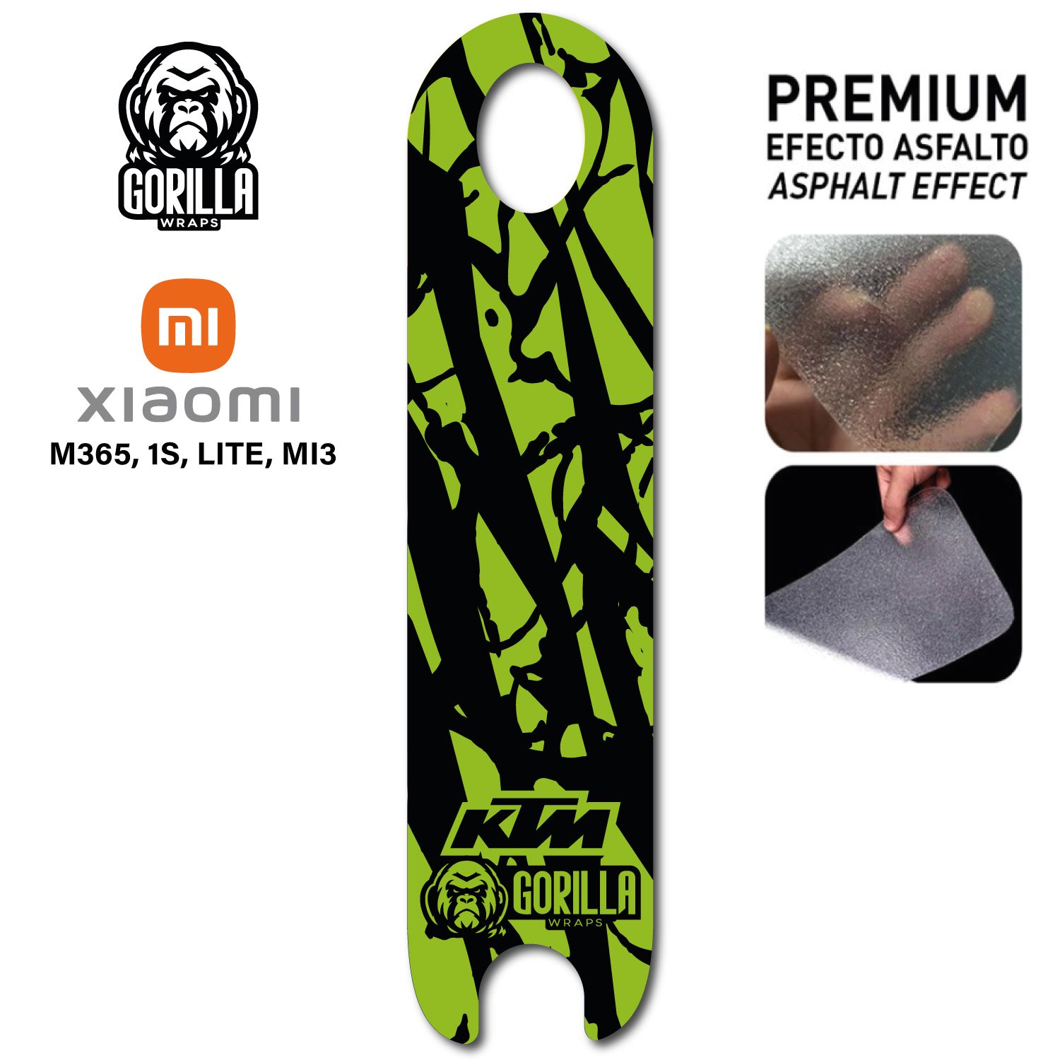 Base antideslizante para Xiaomi M365, 1S, PRO, PRO 2, MI3 - Verde [Gorilla] - Xiaomi 1S