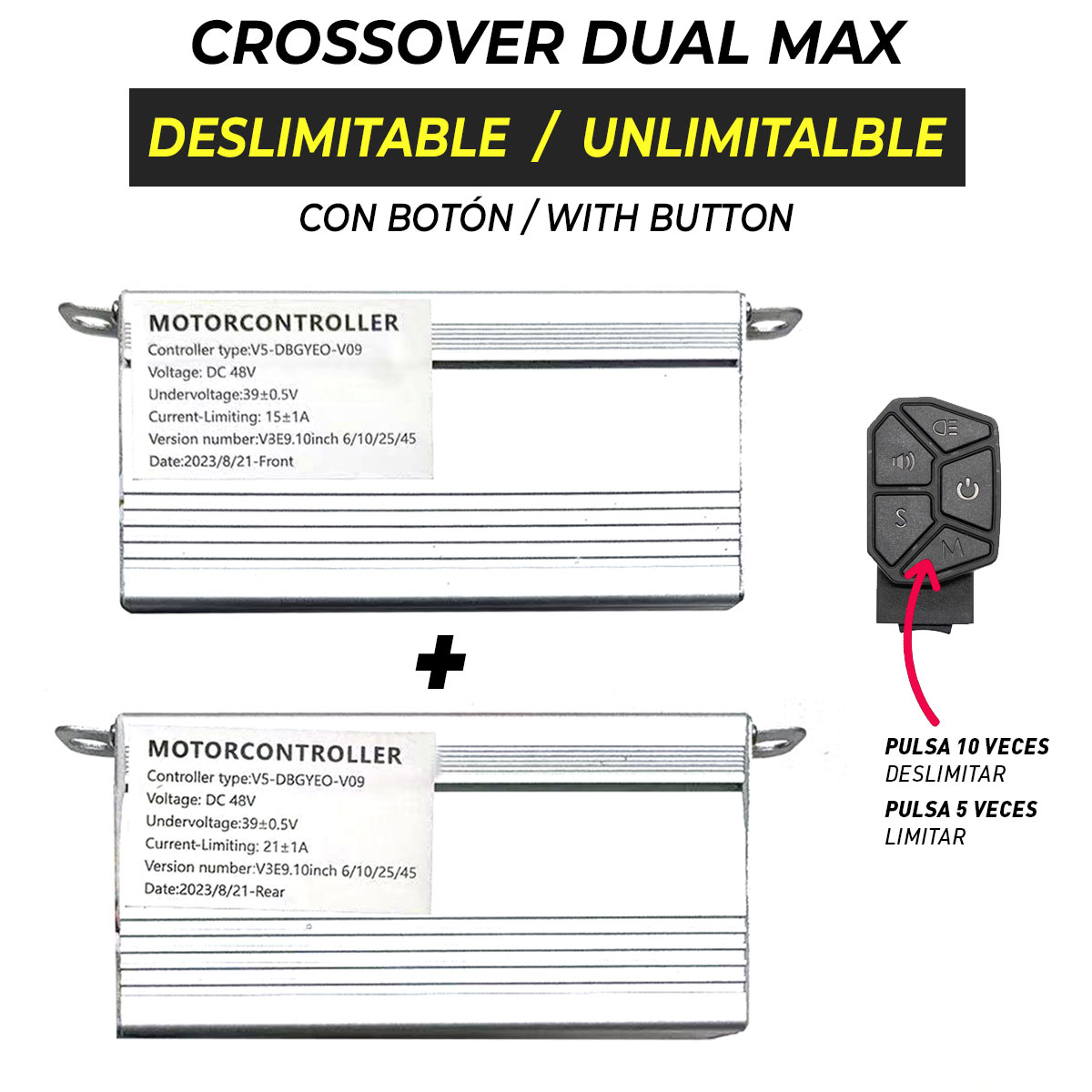 Controladoras Smartgyro deslimitables para Crossover Dual Max (delantera + trasera) - No homolodado