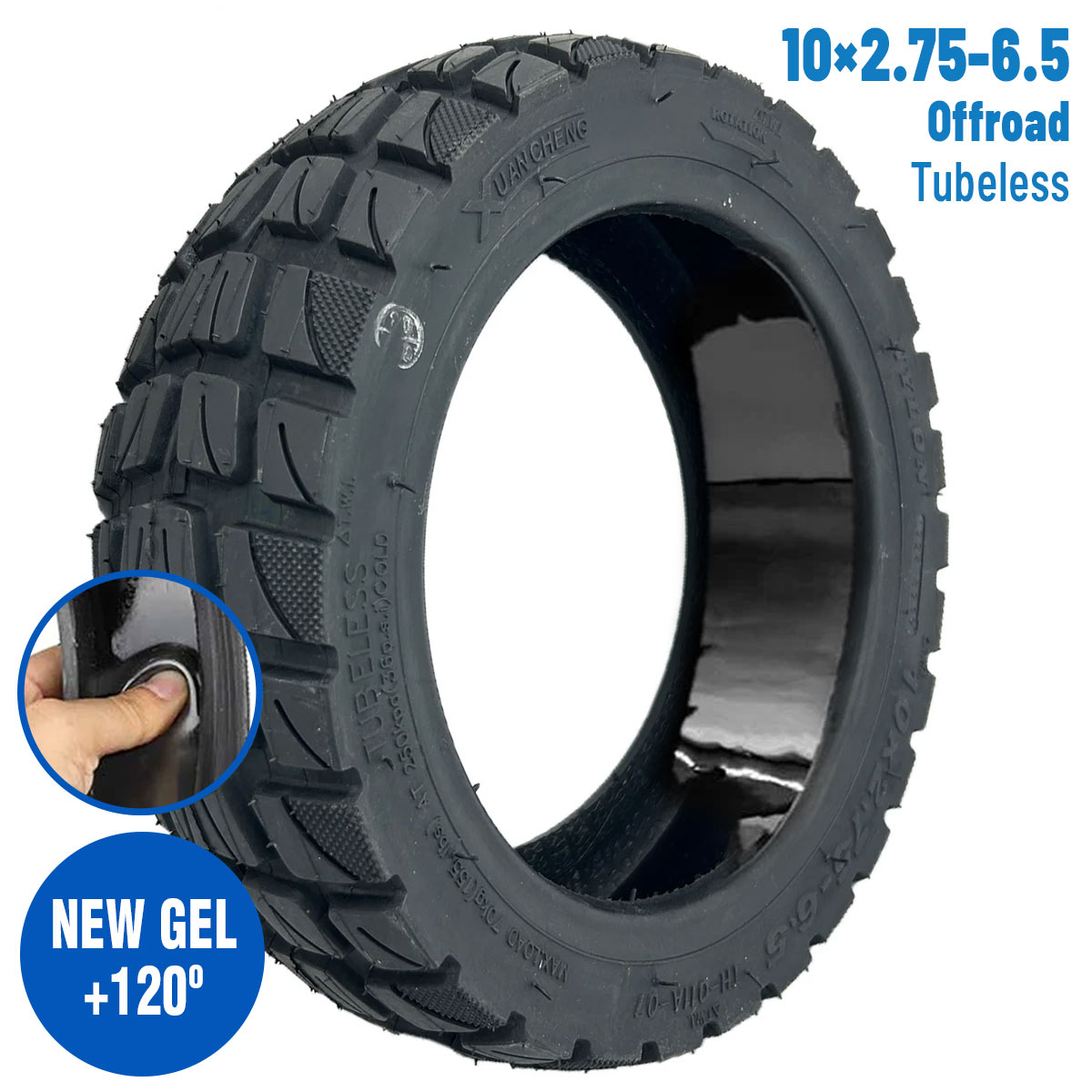 Neumático 10x2,75-6,5 Offroad Tubeless (Con gel antipinchazos) [Xuancheng]