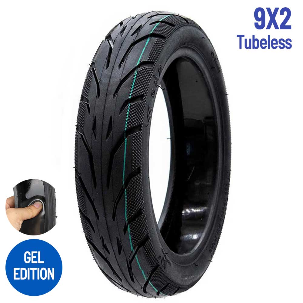 Rueda cubierta 9x2-6,1 con gel antipinchazo [Yuanxing]