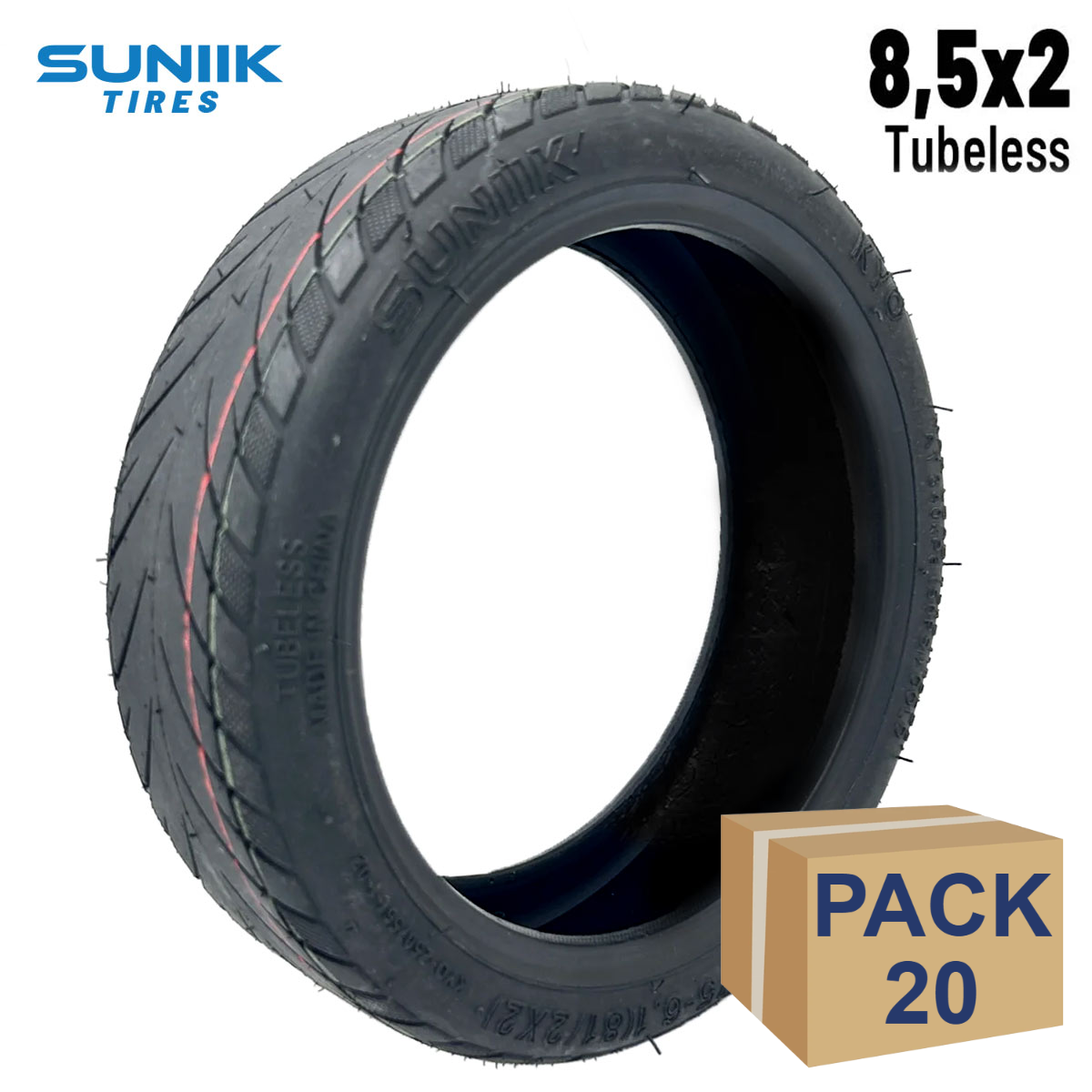 Neumáticos premium 8,5x2 Tubeless [Suniik] - 20 unidades