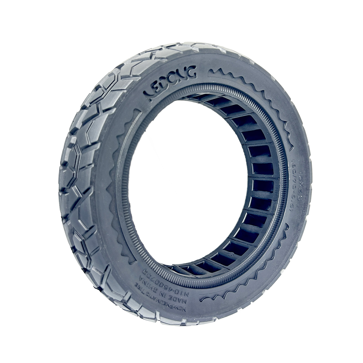 Rueda maciza negra 10x2,5-6,5 - Offroad (44MM) [Nedong]