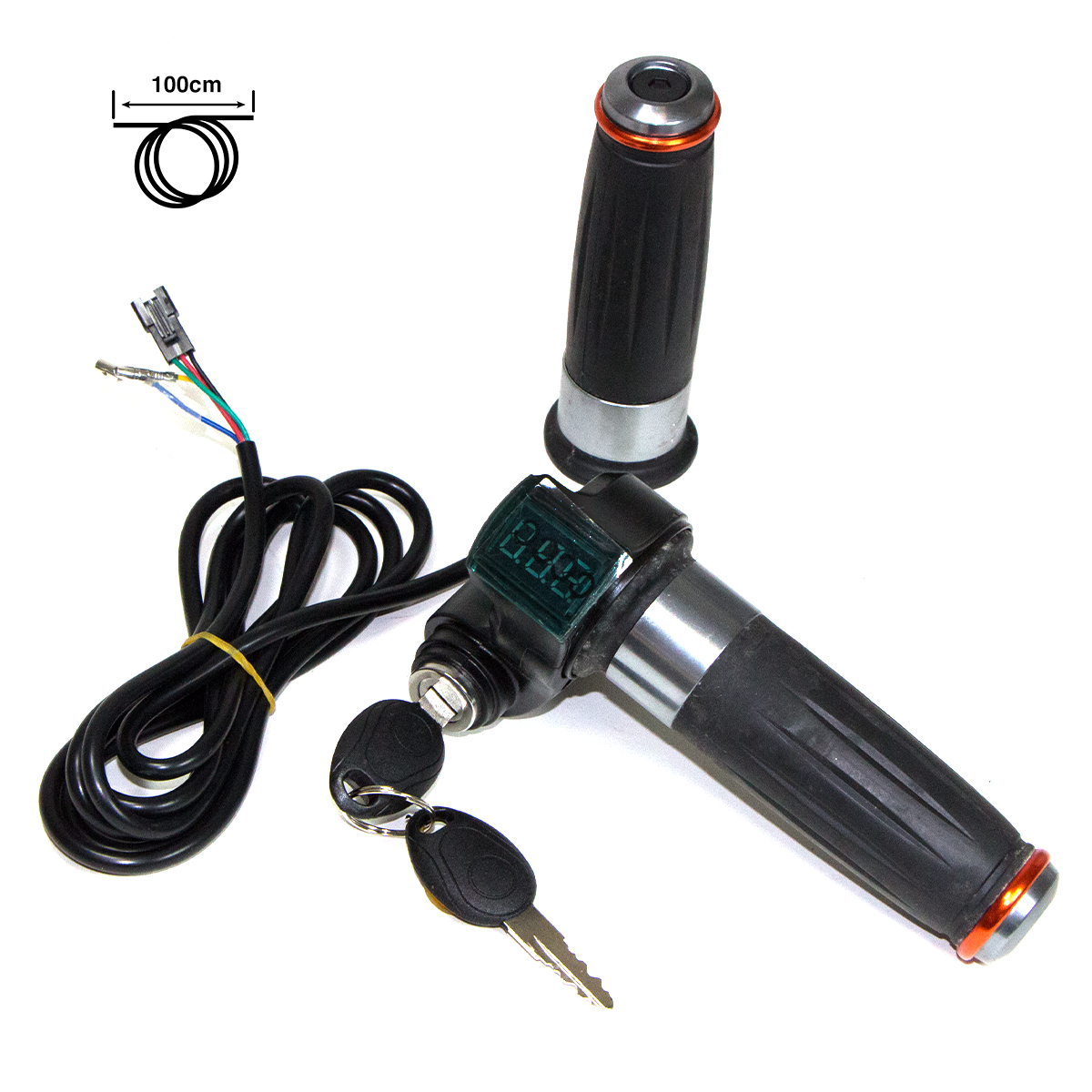 Acelerador con llave y Voltímetro
