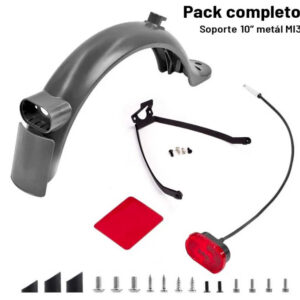 Guardabarros trasero para Xiaomi 1S, PRO 2 y Essential + soporte metal 10 pulgadas (Kit completo)