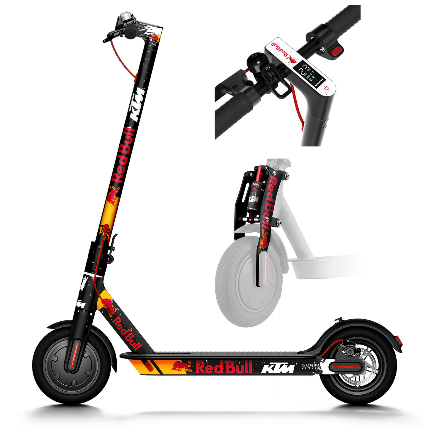 Vinilo X KTM para Xiaomi (Negro) - Kit completo